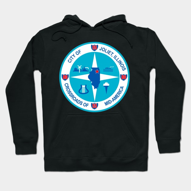 Joliet, Illinois Flag Hoodie by zsonn